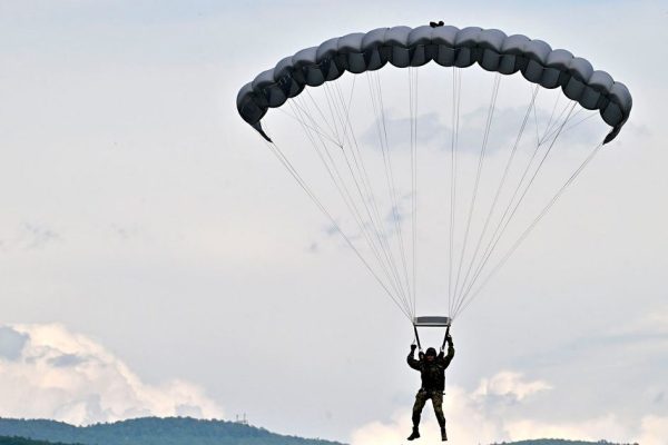 Serbian Army Paratroopers Training in Air Tunnel in Prague
