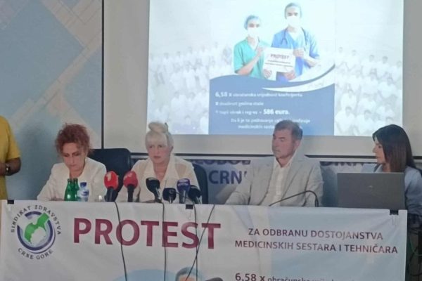Sindikat zdravstva Crne Gore najavljuje prosvjed zbog katastrofalnih uvjeta rada