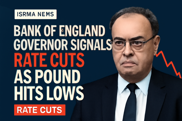 Bank of England Governor Signals Rate Cuts as Pound Hits Lows